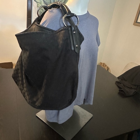Gucci Vintage Large Canvas Horsebit Hobo Bag - Picture 7 of 12